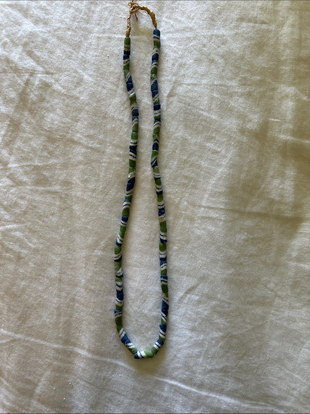 Antique Krobo Sand Bead Necklace: Ghana African Trade Beads